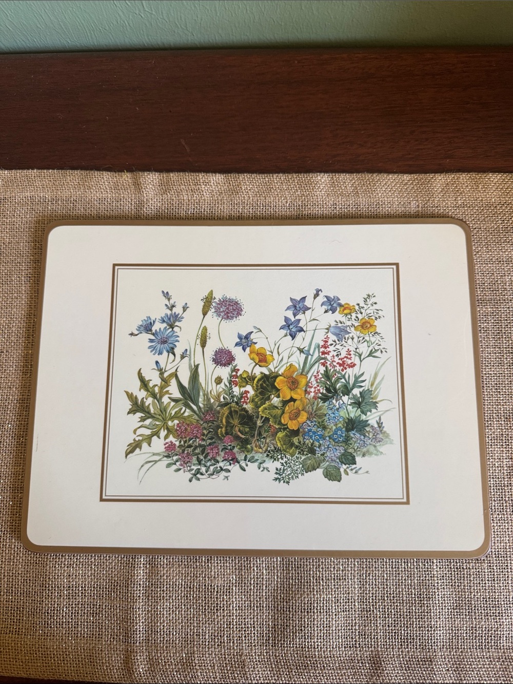 Pimpernel England Botanical Wildflower Placemat Tray Cottagecore Floral Single
